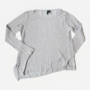 Anthropologie Left of Center Gray Asymmetrical Long Sleeve Top Women's Medium